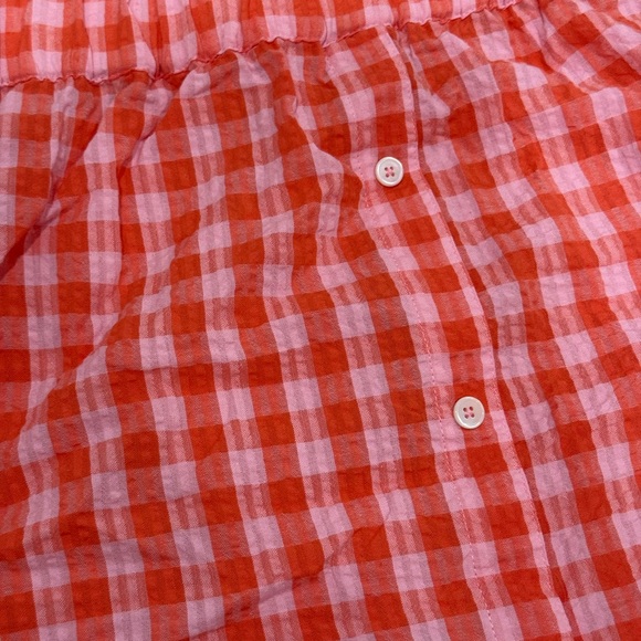 Tuckernuckck Orange and Pink Seersucker Frankie Mini Skirt - Picture 5 of 7